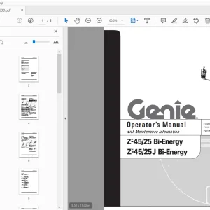 Operator Manual for Genie Z-45/25 & Z-45/25J Bi-Energy PDF