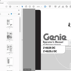 Genie Z-45/25 DC Z-45/25J DC Operator's Manual 52700 - PDF
