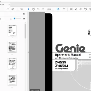 Genie Z-45/25 Z-45/25J Bi-Energy Power Operator's Manual - PDF