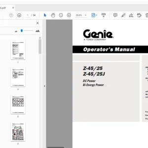 Genie Z-45/25 Z-45/25J DC Power Bi-Energy Power Operator’s Manual - PDF