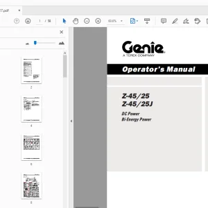 Genie Z-45/25 Z-45/25J DC Power Bi-Energy Power Operator’s Manual - PDF