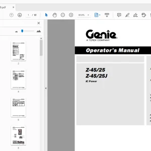 Genie Z-45/25 Z-45/25J IC Power Operator’s Manual - PDF