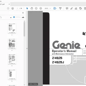 Genie Z-45/25 Z-45/25J Operator’s Manual 52421 - PDF DOWNLOAD