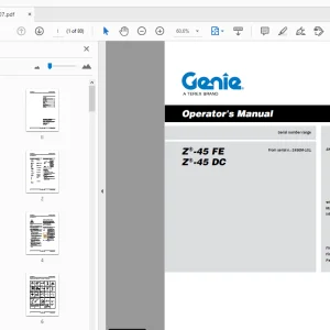 Genie Z-45 FE Z-45 DC Operator's Manual 1299207GT - PDF DOWNLOAD