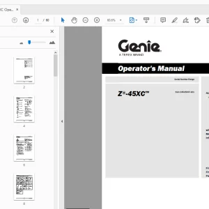 Genie Z-45XC Operator's Manual 1301594 - PDF DOWNLOAD