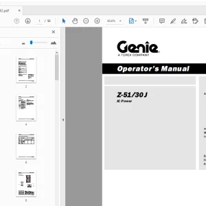 Genie Z-51/30J IC Power Operator’s Manual 114392 - PDF