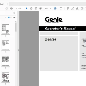 Genie Z-60/34 Operator’s Manual 133082 - PDF DOWNLOAD