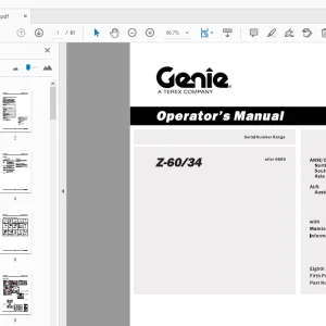 Genie Z-60/34 Operator's Manual 133541 - PDF DOWNLOAD
