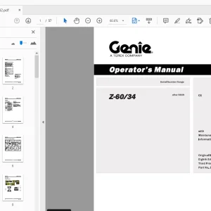 Genie Z-60/34 Operator's Manual 133542 - PDF DOWNLOAD