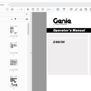Genie Z-60/34 Operator's Manual 226480 - PDF DOWNLOAD