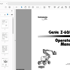 Genie Z-60/34 Operator's Manual 30104 - PDF DOWNLOAD
