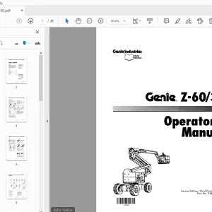 Genie Z-60/34 Operator's Manual 33450 - PDF DOWNLOAD