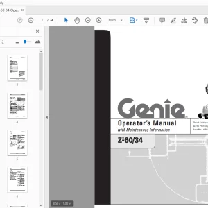 Genie Z-60/34 Operator’s Manual 43630 - PDF DOWNLOAD