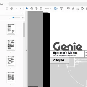 Genie Z-60/34 Operator's Manual 82579 - PDF DOWNLOAD