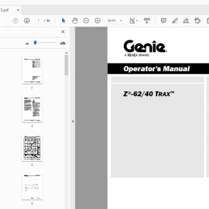 Genie Z-62/40 Trax Operator's Manual 1272873 - PDF DOWNLOAD