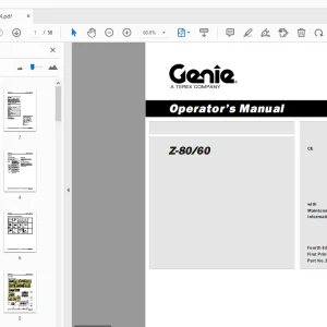 Genie Z-80/60 Operator’s Manual 133094 - PDF DOWNLOAD