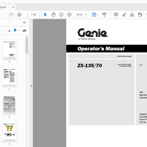 Genie ZX-135/70 Operator's Manual 160568 - PDF