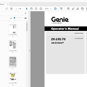 Genie ZX-135/70 with Jib-Extend Operator's Manual 1258936 - PDF