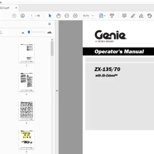 Genie ZX-135/70 with Jib-Extend Operator's Manual - PDF