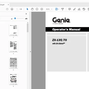 Genie ZX-135/70 with Jib-Extend Operator's Manual - PDF