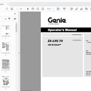 Genie ZX-135/70 with Jib-Extend Operator's Manual 160569 - PDF