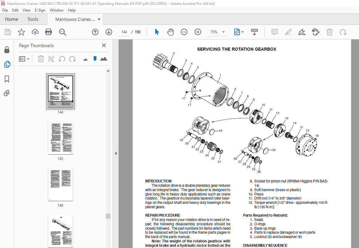 Grove Crane RT 9000E Series Operator's & Safety Handbook Manual PDF ...