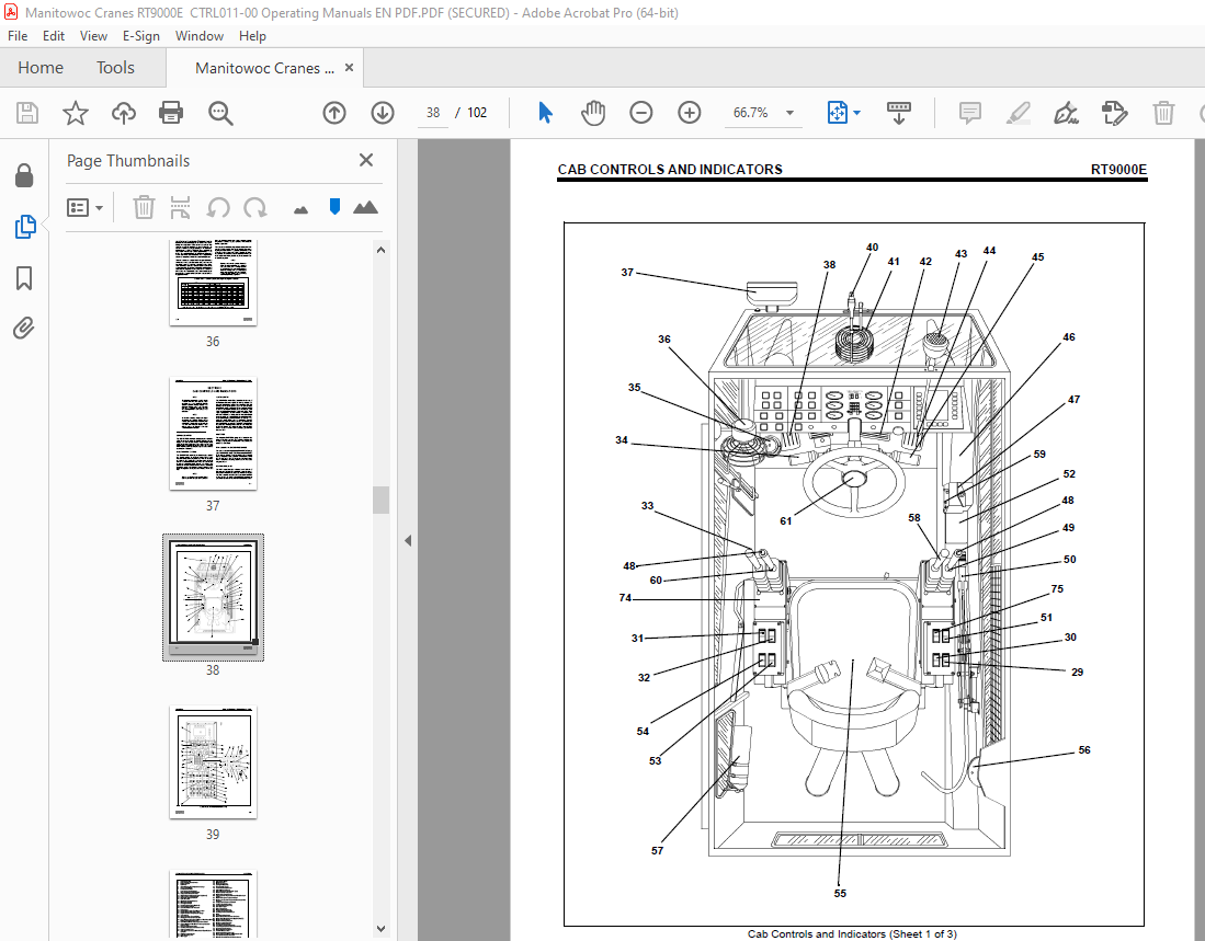 Grove Crane RT 9000E Series Operator's & Safety Handbook Manual PDF ...