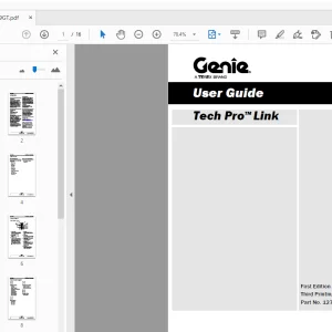 Genie Tech Pro Link User Manual Guide 1276689GT PDF Download