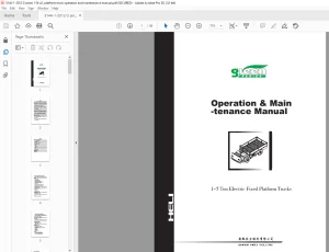 Heli Forklift 1-5 Ton Electric Fixed Platform Trucks Operation & Maintenance Manual