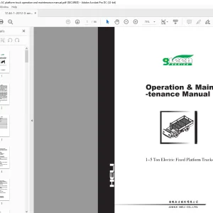 Heli Forklift 1-5 Ton Electric Fixed Platform Trucks Operation & Maintenance Manual