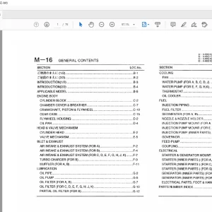Heli Forklift 6BG1 Diesel Engine Parts Manual - PDF Download