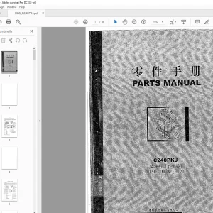 Heli Forklift C240PKJ Diesel Engine (Isuzu) Parts Manual - PDF DOWNLOAD