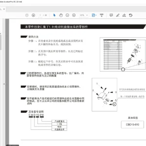 Heli Forklift CBD15-610 Electric Pallet Trucks Parts Manual PDF
