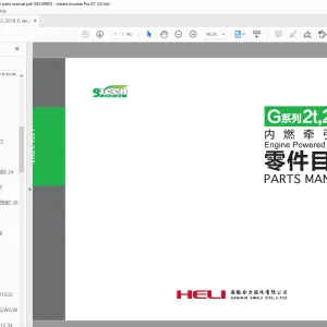 Heli Forklift G Series Engine Powered Tractor Parts Manual - PDF DOWNLOAD
