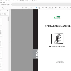 Heli Forklift H2000 Electric Reach Truck OPERATOR'S MANUAL - PDF DOWNLOAD
