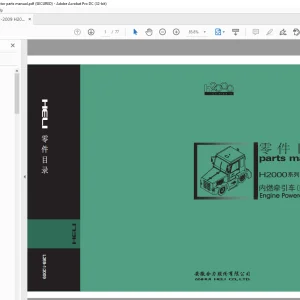 Heli Forklift H2000 系列3.5-5T 内燃牵引车 零件目录 手动的 - PDF DOWNLOAD