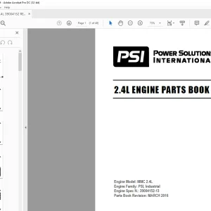 Heli Forklift MMC 2.4L PSI ENGINE PARTS Manual - PDF DOWNLOAD