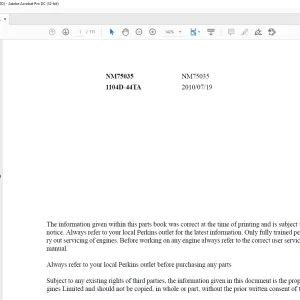 Heli Forklift Perkins 1104D-44TA Engine parts Manual - PDF DOWNLOAD