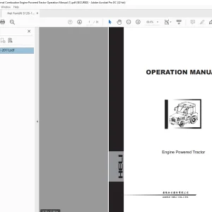 Heli Forklift S128-1 Internal Combustion Engine Powered Tractor Operation Manual