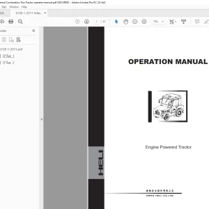 Heli Forklift S128-1 Internal Combustion Engine Powered Tractor Operation Manual