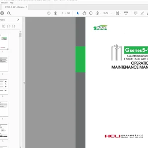 Heli G series 5-10t Counterbalanced Type Forklift Truck with Engine OPERATION& MAINTENANCE MANUAL