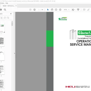 Heli G2 Series 1.5t-2t Three-Wheel Battery Forklift Operation & Service Manual