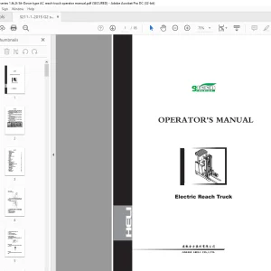Heli G2 series 1.6t,2t Sit-Down type AC reach truck operator manual