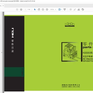 Heli H2000 2t,2.5t 交流电动平衡重叉车 零件手册 - PDF DOWNLOAD