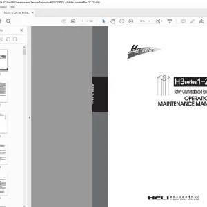 Heli H3 Series 1-25t Battery Counterbalanced Forklift Trucks Operation & Maintenance Manual