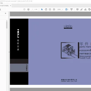 Heli h2000 系列 8t,10t 内燃平衡重式叉车 零件目录 手动的 - PDF DOWNLOAD
