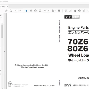 Hitachi (CUMMINS QSB6.7) 70Z6, 80Z6 Wheel Loader Engine Parts Manual PDF