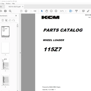 KCM 115Z7 Wheel Loader Parts Manual 93316-00272 - PDF DOWNLOAD