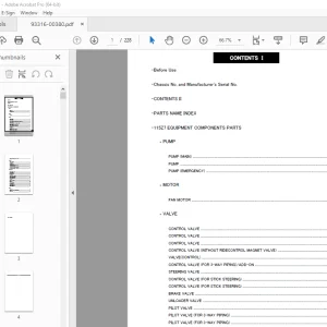 KCM 115Z7 Wheel Loader Parts Manual 93316-00380 - PDF DOWNLOAD
