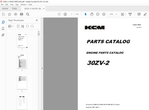 KCM WHEEL LOADER 30ZV-2 ( KUBOTA D1803-M-D1-E3B-WLTC1) PARTS Manual